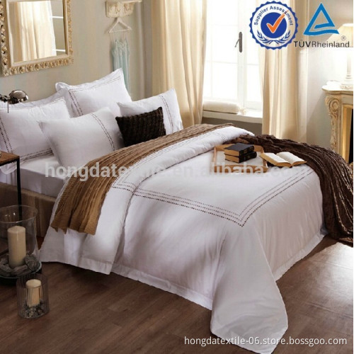 100% cotton 400 thread count Embroidery duvet cover set